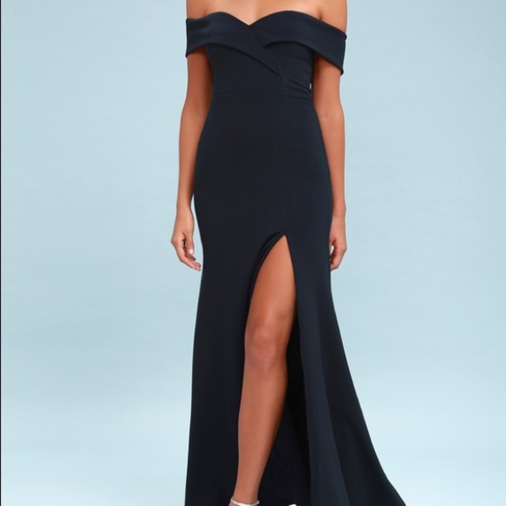 LULUS OFF THE SHOULDER MAXI DRESS
